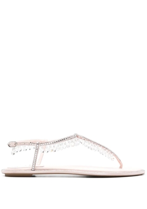 René Caovilla Diana crystal-embellished sandals - Pink
