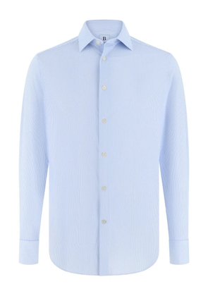 Boggi Milano striped tokyo collar shirt - Blue