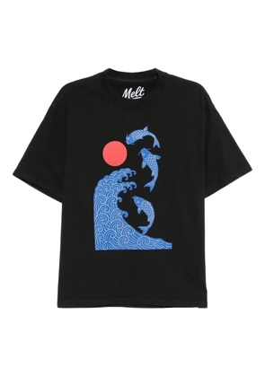 Melt graphic-print T-shirt - Black