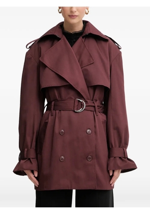 Bardot Aster belted trench coat - Red