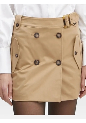 Bardot button-fastening belted mini skirt - Neutrals