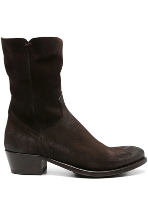 Pantanetti suede cowboy boots - Brown