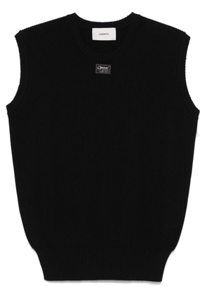 Coperni sleeveless fine-knit top - Black