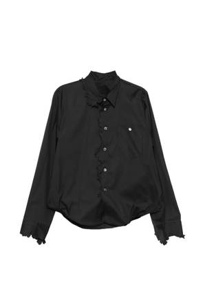 JNBY scallped-edge shirt - Black