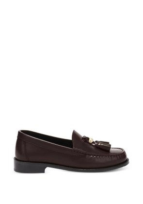 Furla brushed fringe loafers - Brown