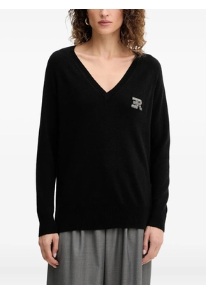 ERMANNO FIRENZE V-neck long-sleeve sweater - Black