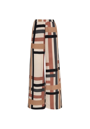 Amir Slama geometric-pattern trousers - Neutrals