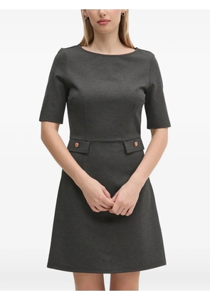 Gaudi flap-pocket mini dress - Grey