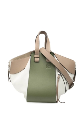 Loewe Pre-Owned 2020 Small Tricolor Soft Grained Calfskin Hammock Bag satchel - Green