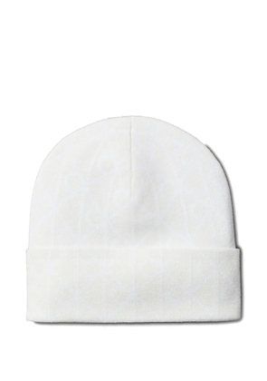 Calvin Klein patterned beanie - White