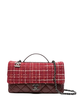 CHANEL Pre-Owned Airlines tweed flap shoulder bag - Red