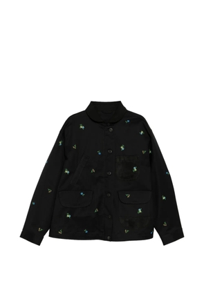 JNBY floral-embroidered long-sleeve jacket - Black