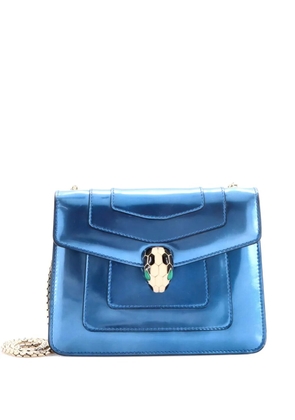 Bvlgari Pre-Owned Serpenti Forever Square Metallic Leather Small shoulder bag - Blue