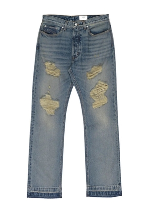 RHUDE distressed beach bum denim jeans - Blue