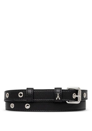 Patrizia Pepe logo-charm buckle belt - Black