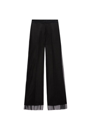 MSGM tulle-trim trousers - Black