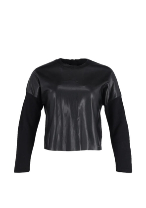 DSQUARED2 faux-leather long-sleeve top - Black