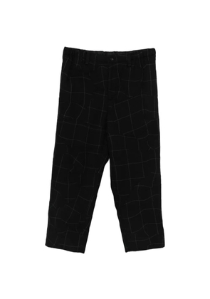 Issey Miyake Pre-Owned patchwork check trousers - Black
