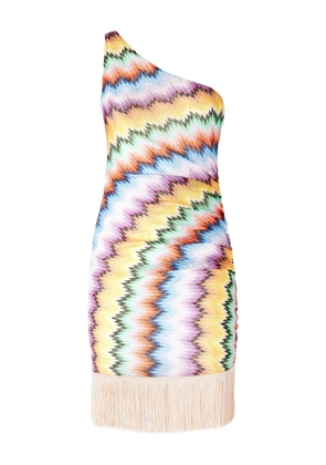 Missoni zigzag fringe mini dress - Neutrals