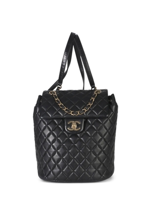 CHANEL Pre-Owned 2017-2018 Spirit lambskin quilted small backpack - Black