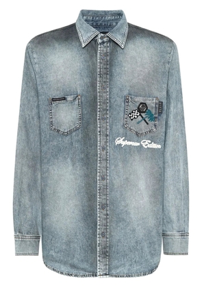 Philipp Plein Cars Racing denim shirt - Blue