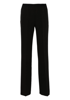 ERMANNO FIRENZE logo-waistband cady trousers - Black