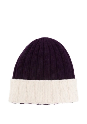 Daniele Fiesoli ribbed-knit beanie hat - Purple