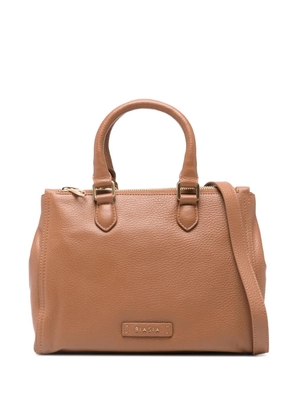 BIASIA small Crush leather tote bag - Brown