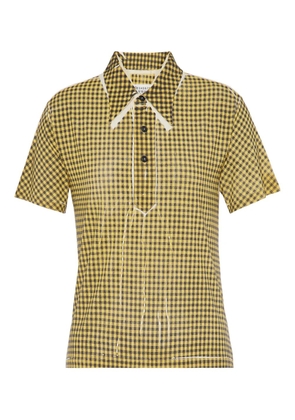 Maison Margiela gingham polo top - Yellow