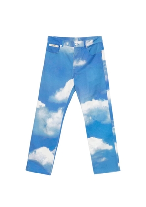 Moschino cloud-print jeans - Blue