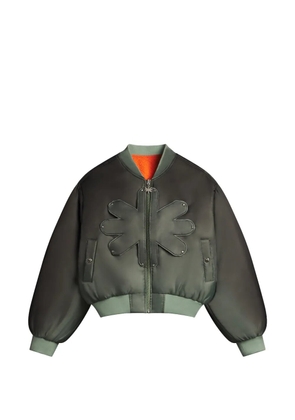 LOSTSHDWS logo-detail reversible bomber jacket - Green