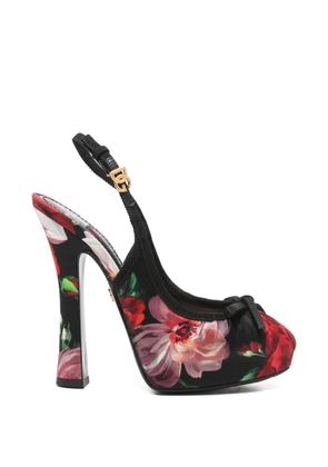 Dolce & Gabbana Pre-Owned floral-print pumps - Black