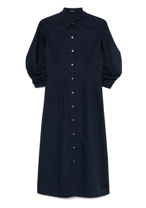 Theory ruched-detail midi dress - Blue