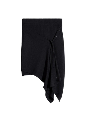 LEMAIRE buttoned draped asymmetric skirt - Black
