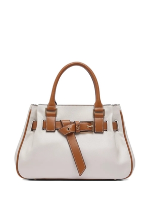 LIU JO small buckle two-tone tote bag - White
