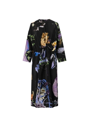 Anntian floral-print dress - Black
