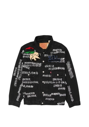 Denim Tears x Stussy x Our Legacy TTL appliquéd denim jacket - Black