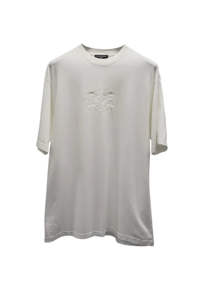 Balenciaga Pre-Owned crest-embroidered T-shirt - White