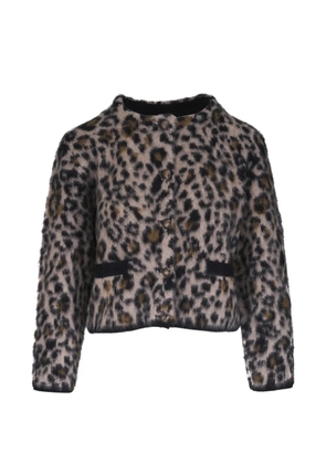 Nili Lotan Beyton leopard-print button cardigan - Neutrals