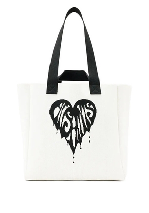 AllSaints Izzy heart tote bag - White