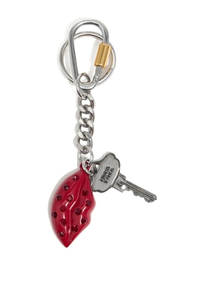Bimba y Lola crystal-embellishment lip-pendant keyring - Silver