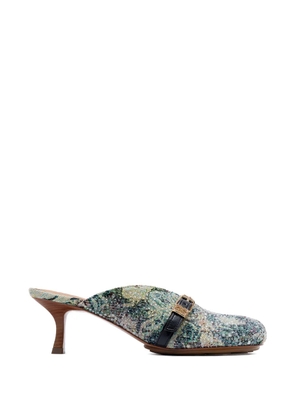 GANNI Sue heeled tapestry mules - Blue