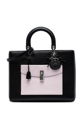 Christian Dior Pre-Owned 2014 Large Calfskin Pocket Tote Lady Dior satchel - Black