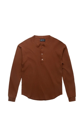 Les Tien long-sleeve polo shirt - Brown