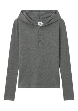 b+ab buttoned hoodie - Grey