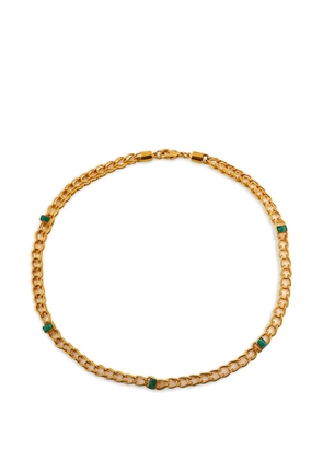 FENOMENA emerald collar chain - Gold