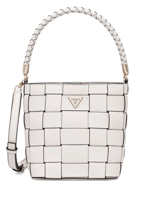 GUESS USA woven top-handle tote bag - Neutrals