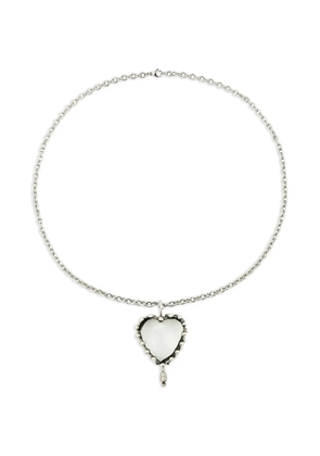 Poison Drop Lab heart-pendant chain necklace - Silver