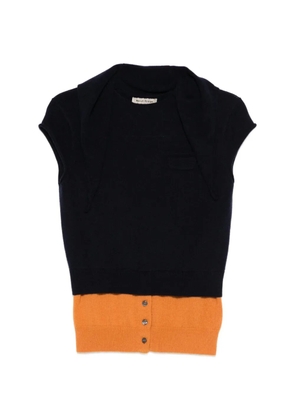 MERYLL ROGGE layered knitted vest - Blue