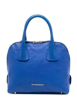 Burberry Pre-Owned 2000-2017 Small Grained Calfskin Greenwood satchel - Blue